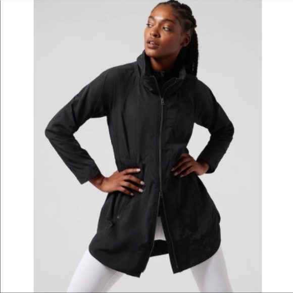 Athleta Jackets & Coats Athleta Drip Drop Black Rain Jacket Poshmark